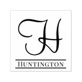 Einfaches, feines Single Initial Monogram Name #9 Permastempel (Design)