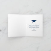 Einfaches, feines Typografie-Foto Moderner Abschlu Dankeskarte (Innenseite)