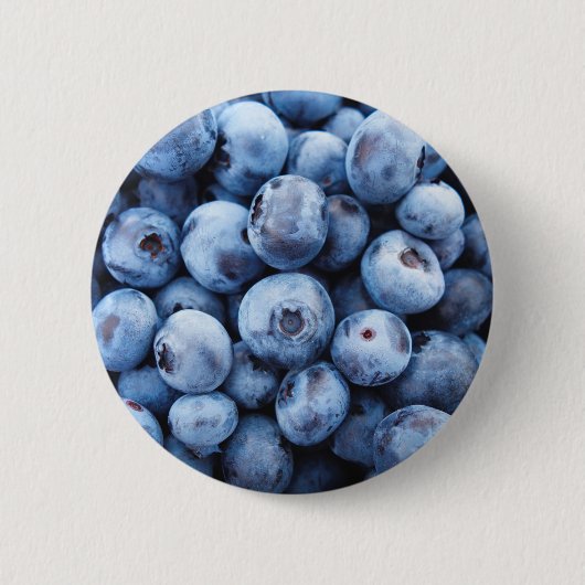 Einfaches Feinschmecker Blueberry-Muster Button (Vorderseite)