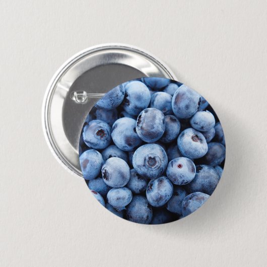 Einfaches Feinschmecker Blueberry-Muster Button (Vorne & Hinten)