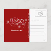 EINFACHES FERIENFOTO POSTCARD RED FEIERTAGSPOSTKARTE (Rückseite)