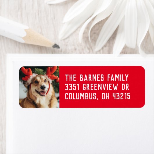 Einfaches Ferientitel Foto Rote Rücksendeadresse (Insitu)