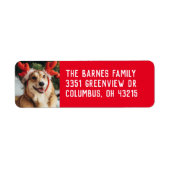 Einfaches Ferientitel Foto Rote Rücksendeadresse (Vorne)