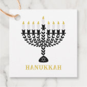 Einfaches Festival der Lichter Menorah Hanukkah Geschenkanhänger (Vorderseite)