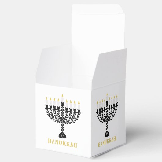 Einfaches Festival der Lichter Menorah Hanukkah Geschenkschachtel (Geöffnet)