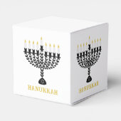 Einfaches Festival der Lichter Menorah Hanukkah Geschenkschachtel (Rückseite)