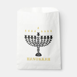 Einfaches Festival der Lichter Menorah Hanukkah Geschenktütchen