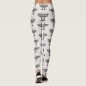 Einfaches Festival der Lichter Menorah Hanukkah Leggings (Rückseite)