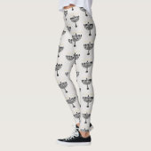 Einfaches Festival der Lichter Menorah Hanukkah Leggings (Links)