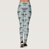 Einfaches Festival der Lichter Menorah Hanukkah Leggings (Rückseite)