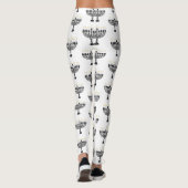 Einfaches Festival der Lichter Menorah Hanukkah Leggings (Rückseite)