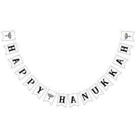 Einfaches Festival der Lichter Menorah Hanukkah Wimpelkette