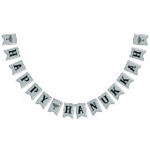 Einfaches Festival der Lichter Menorah Hanukkah Wimpelkette (Alle)