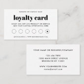 Einfaches, fett formatiertes Kundengeschäft Treuekarte (Vorne/Hinten)