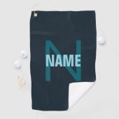 Einfaches, fett gedrucktes, anpassbares monogrammi golfhandtuch (Insitu)