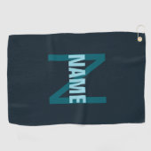 Einfaches, fett gedrucktes, anpassbares monogrammi golfhandtuch (Horizontal)