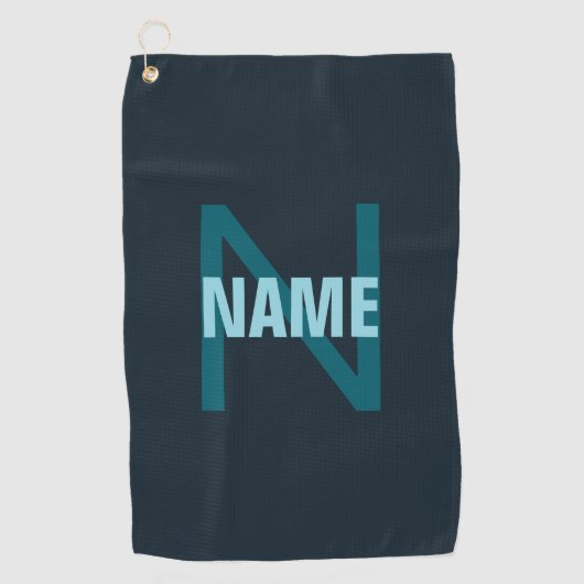 Einfaches, fett gedrucktes, anpassbares monogrammi golfhandtuch (Vorderseite)