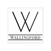 Einfaches, fettartiges Single Anfangsmonogramm Nam Gummistempel (Prägung)