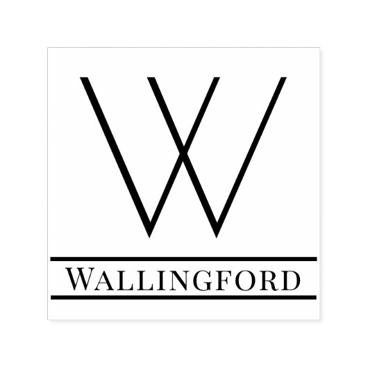 Einfaches, fettartiges Single Anfangsmonogramm Nam Permastempel (Design)