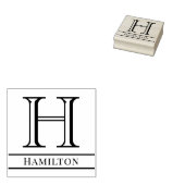 Einfaches, fettartiges Single Anfangsname des Mono Gummistempel (Stempel)