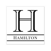 Einfaches, fettartiges Single Anfangsname des Mono Permastempel (Design)