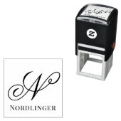 Einfaches fettes einzelnes Initial-Monogramm Name Permastempel (Beispiel)