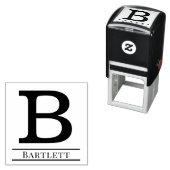Einfaches fettes einzelnes Initial-Monogramm Name Permastempel (Beispiel)