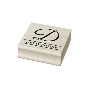 Einfaches fettes einzelnes Initialen-Monogramm Nam Gummistempel
