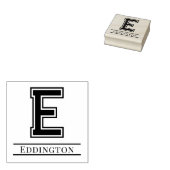 Einfaches fettes einzelnes Initialen-Monogramm Nam Gummistempel (Stempel)