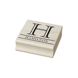 Einfaches fettes einzelnes Initialen-Monogramm Nam Gummistempel