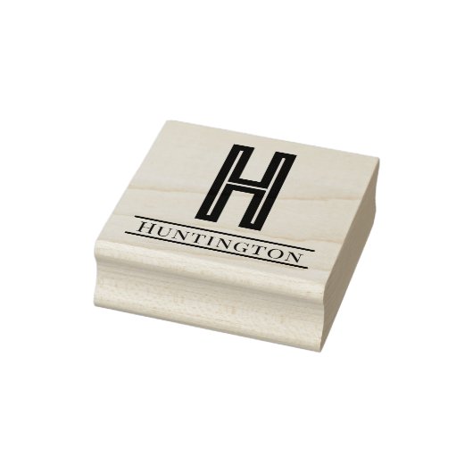 Einfaches fettes einzelnes Initialen-Monogramm Nam Gummistempel (Stempel)