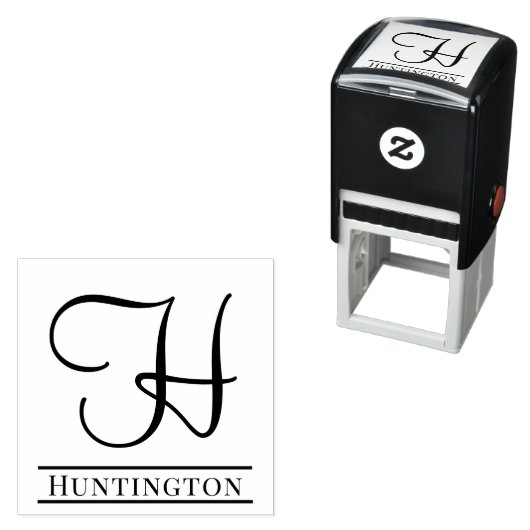 Einfaches fettes einzelnes Initialen-Monogramm Nam Permastempel (Beispiel)