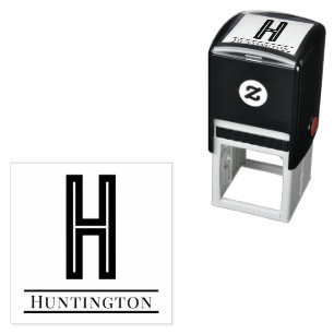 Einfaches fettes einzelnes Initialen-Monogramm Nam Permastempel