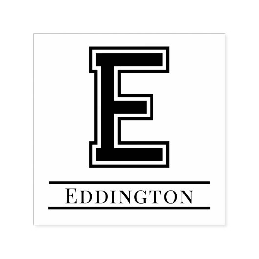 Einfaches fettes einzelnes Initialen-Monogramm Nam Permastempel (Design)