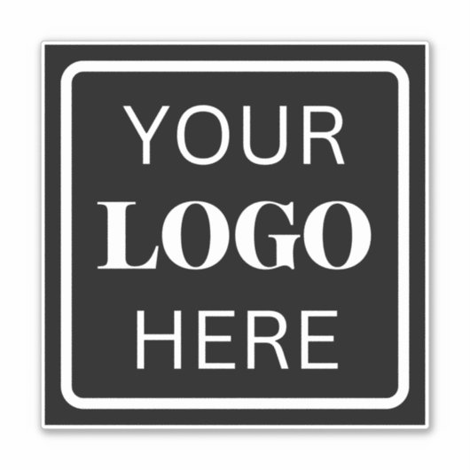 Einfaches Firmenlogo Aufkleber (Vorderseite)