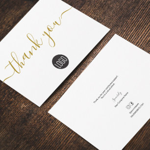 Einfaches Firmenlogo der Firma Social Gold Black Dankeskarte