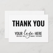 Einfaches Firmenlogo für das Branding Dankeskarte (Vorne/Hinten)