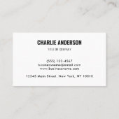 Einfaches Firmenlogo für das Branding Visitenkarte (Rückseite)