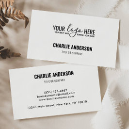 Einfaches Firmenlogo für das Branding Visitenkarte