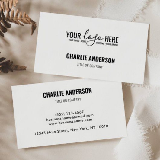 Einfaches Firmenlogo für das Branding Visitenkarte