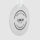 Einfaches Firmenlogo mit minimalem Text Ornament (Vorderseite)