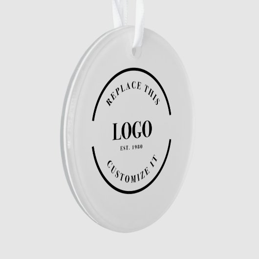 Einfaches Firmenlogo mit minimalem Text Ornament (Vorderseite)
