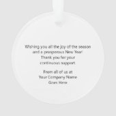 Einfaches Firmenlogo mit minimalem Text Ornament (Rückseite)