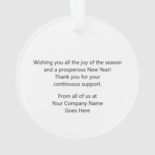 Einfaches Firmenlogo mit minimalem Text Ornament (Rückseite)