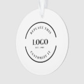 Einfaches Firmenlogo mit minimalem Text Ornament (Vorderseite)