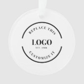 Einfaches Firmenlogo mit minimalem Text Ornament (Vorderseite)