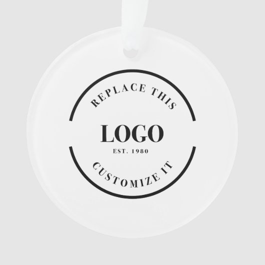 Einfaches Firmenlogo mit minimalem Text Ornament (Vorderseite)