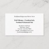 Einfaches Firmenlogo mit Schwarz-weißer Markenbeze Visitenkarte (Vorderseite)