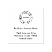 Einfaches Firmenlogo | Name | Adresse Gummistempel (Prägung)