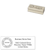 Einfaches Firmenlogo | Name | Adresse Gummistempel (Stempel)